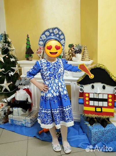 Карнавальный костюм снегурочки 104-116