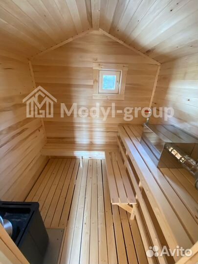 Готовая баня в стиле барнхаус