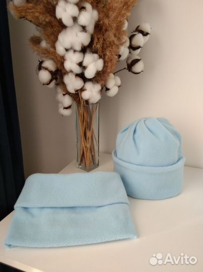 Шапка со снудом из флиса