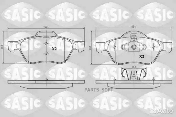 Sasic 6214019 Колодки тормозные дисковые (комплект