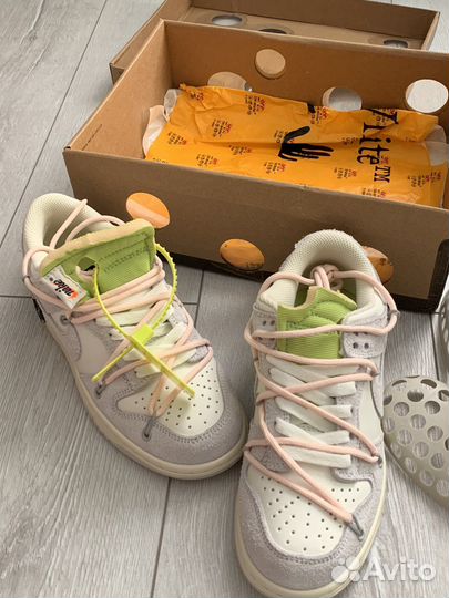 Кроссовки nike sb dunk low off white