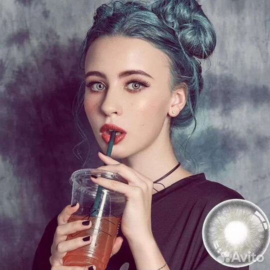 Натуральные цветные линзы Серые