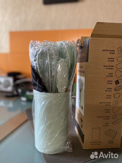 Кухонный силиконовый набор в подставке