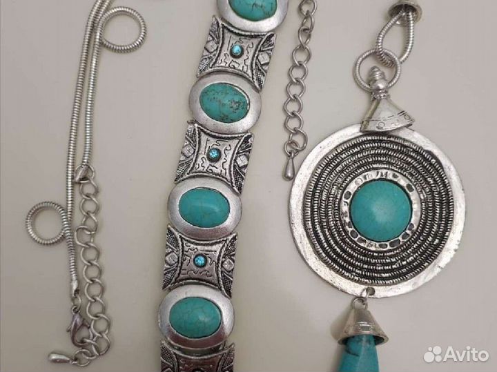 Комплект с бирюзой