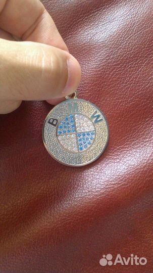 Кулон серебряный 925 проба BMW