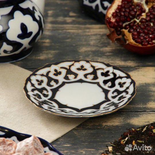 Тарелка круглая «Пахта в золоте», 16 см