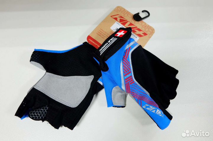 Перчатки KV+ onda, для лыжероллеров синие и черные