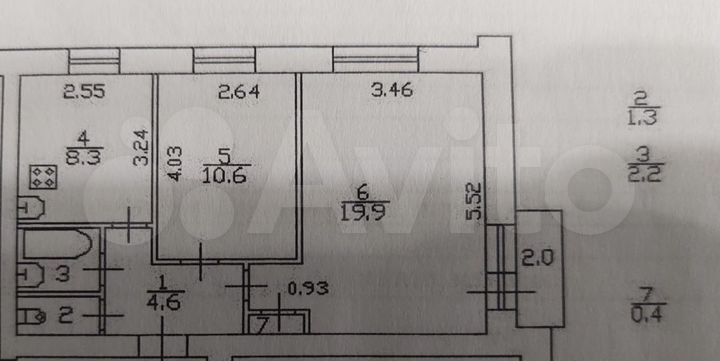 2-к. квартира, 47,3 м², 2/9 эт.