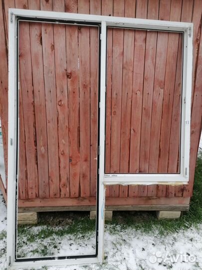 Балконный блок с дверью бу