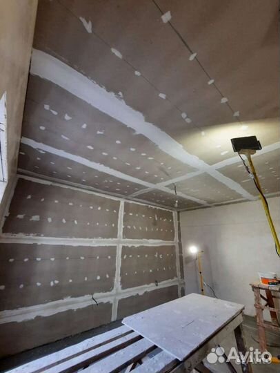 Шпаклёвка, побелка, поклейка обоев