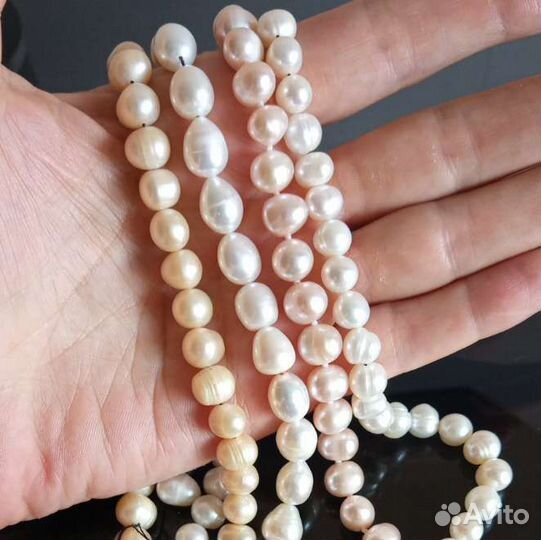 Жемчуг натуральный нити для рукоделия
