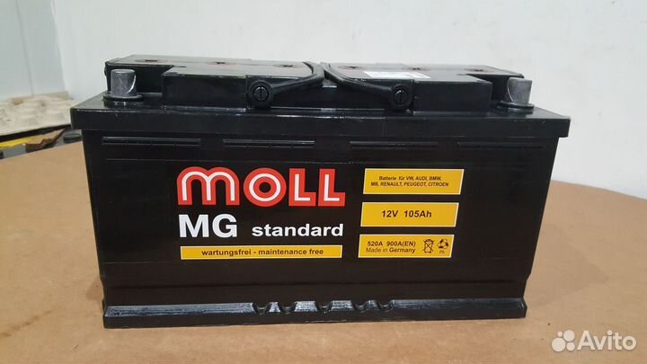 Аккумулятор б/у Moll MG 12V, 105Аh, 900А