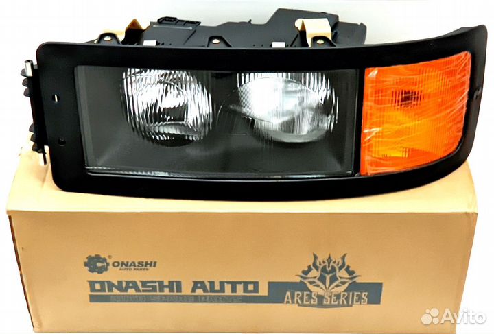 Фара правая Shacman F2000 стекло не линзованная (o