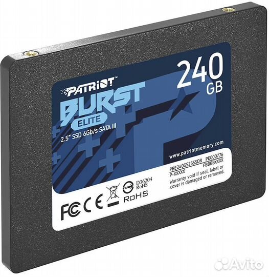 SSD Patriot Burst Elite PBE240GS25ssdr 240гб