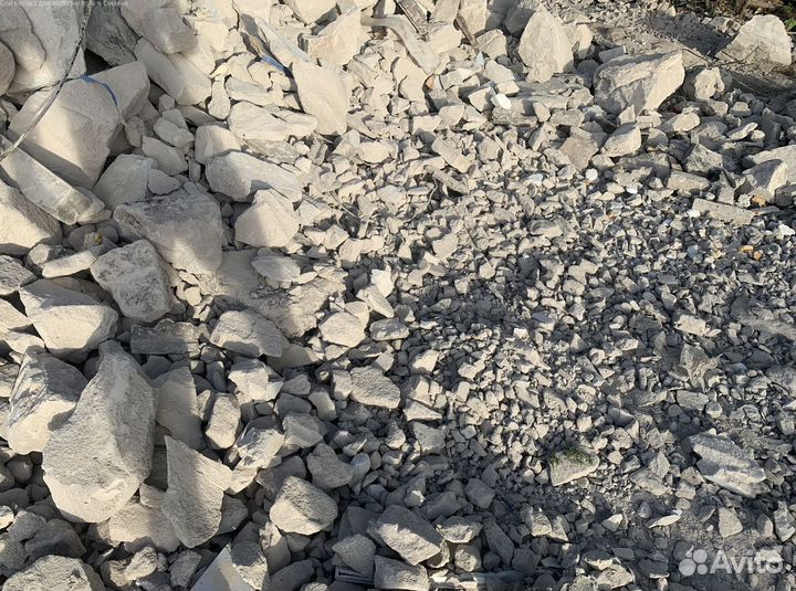 Бой бетона для засыпки лога в Семичи