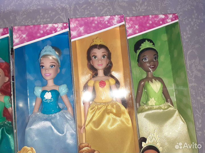 Disney принцессы Рапунцель, Тиана, Золушка, Жасмин