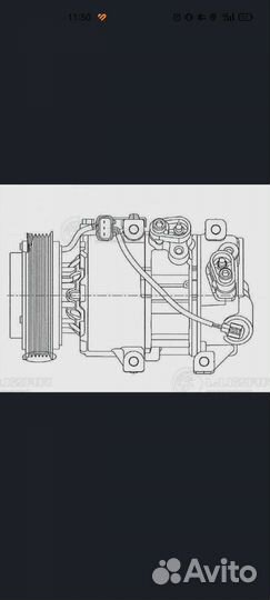 Компрессор кондиционера hyundai/kia