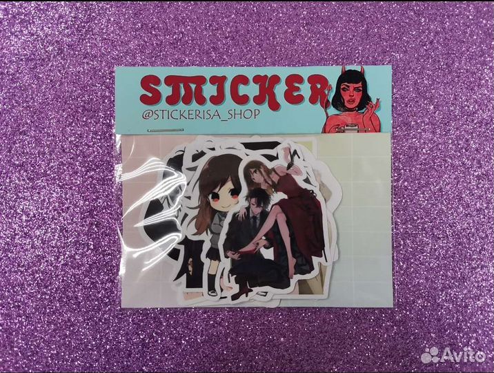 Аниме стикеры в наборе