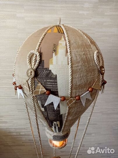 Городской воздушный шар подарок интерьер ночник