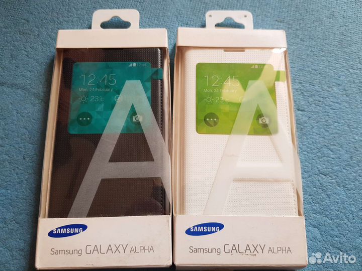 Оригинальные Чехлы S-View Cover для Samsung Alpha