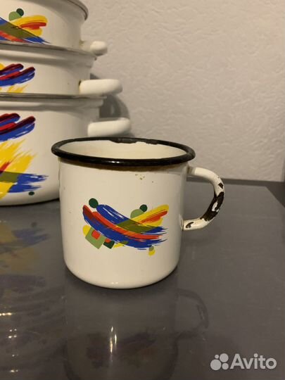 Набор кастрюль эмалированных