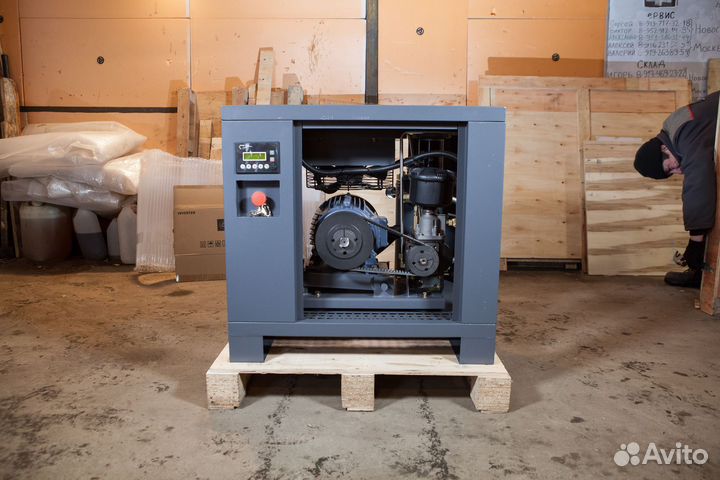 Компрессор 5,5 кВт винтовой 8/10 Бар