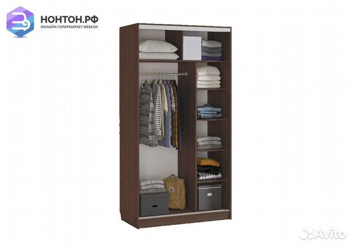 Шкаф-купе Рио 4-600 волны 1 венге