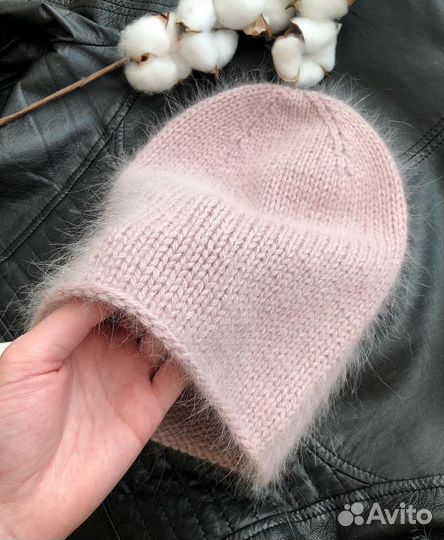 Шапка бини вязаная