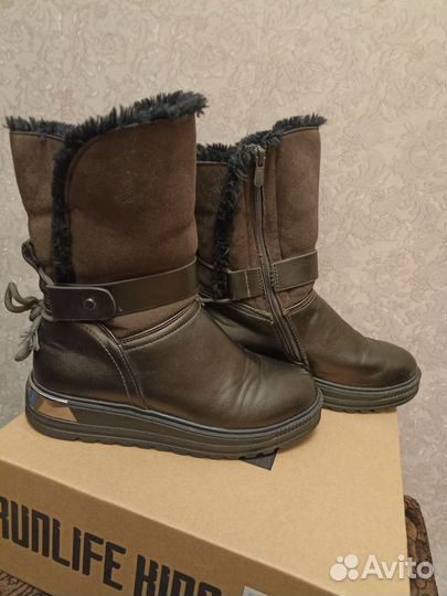 Сапожки р34 на меху стелька 21см как новые