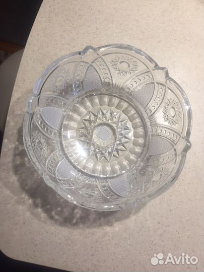 Ваза для фруктов хрусталь