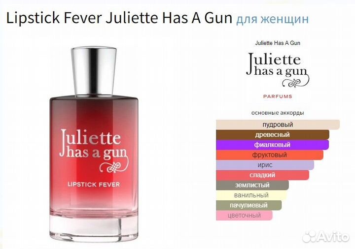 Juliette Has A Gun пробники