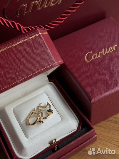 Серьги Cartier гвоздь Желтое Золото 585