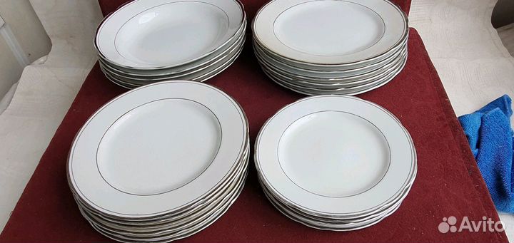 Тарелки Chori Япония Костяной фарфор 24 штуки