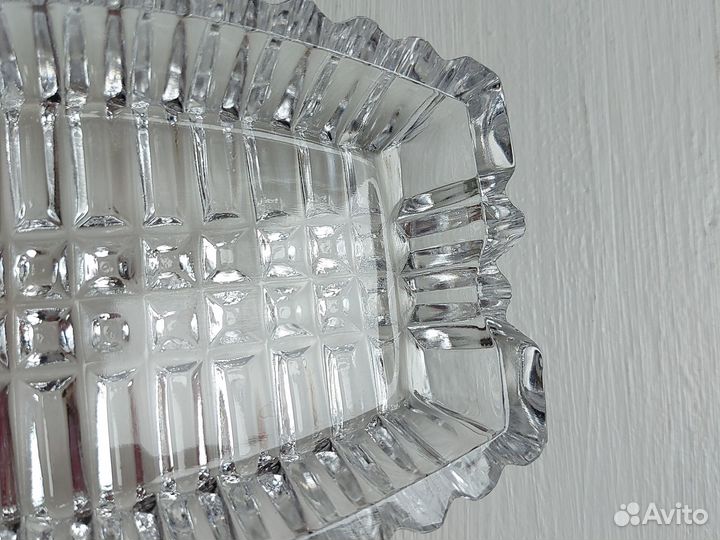 Хрустальная селедочница хрустальная пепельница