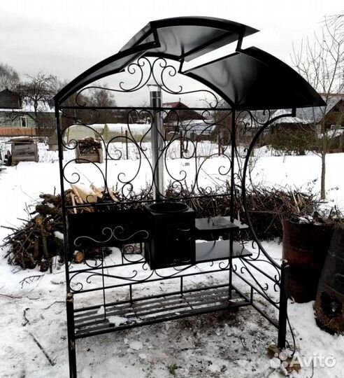 Мангал с крышей