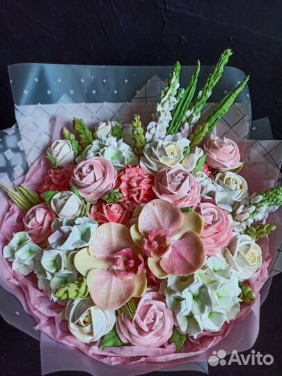 Букет цветов из зефира шоколада вкусный подарок