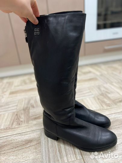 Сапоги женские зимние кожаные