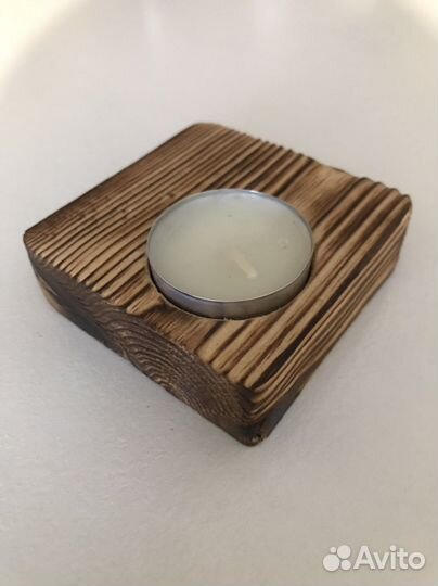 Подсвечник деревянный лофт