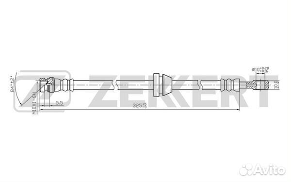 Шланг тормозной передний Chevrolet Aveo