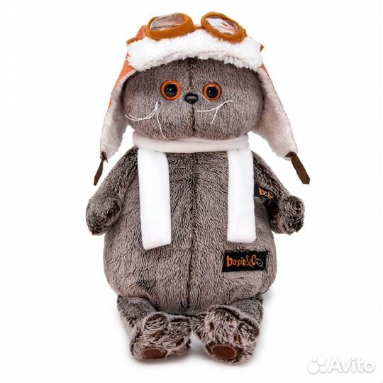 Кот Басик в шлеме и шарфе. Новый