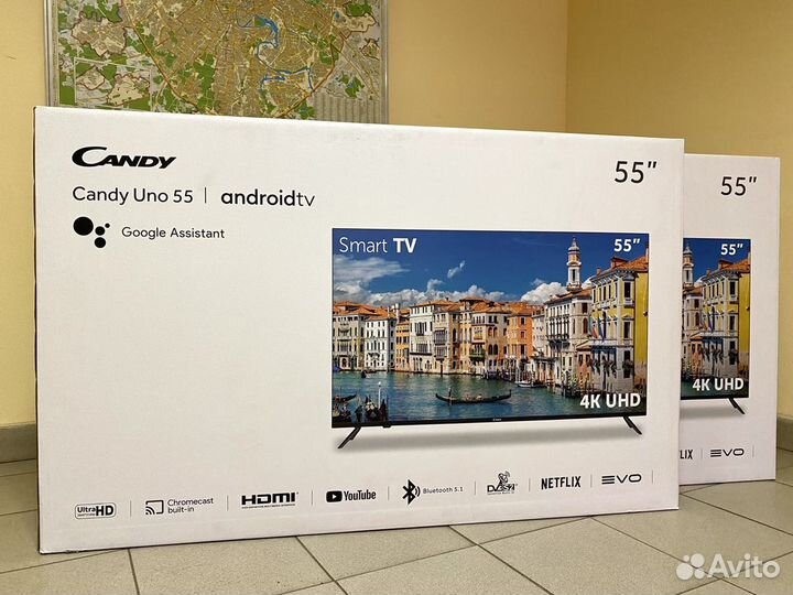 Телевизор Candy 55 4К SMART TV WiFi 2023