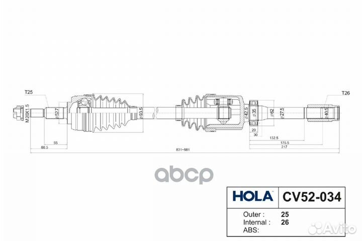 Привод в сборе renault/nissan duster/terranokap