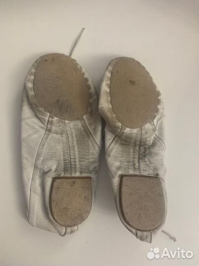 Джазовки для танцев белые(кожа)