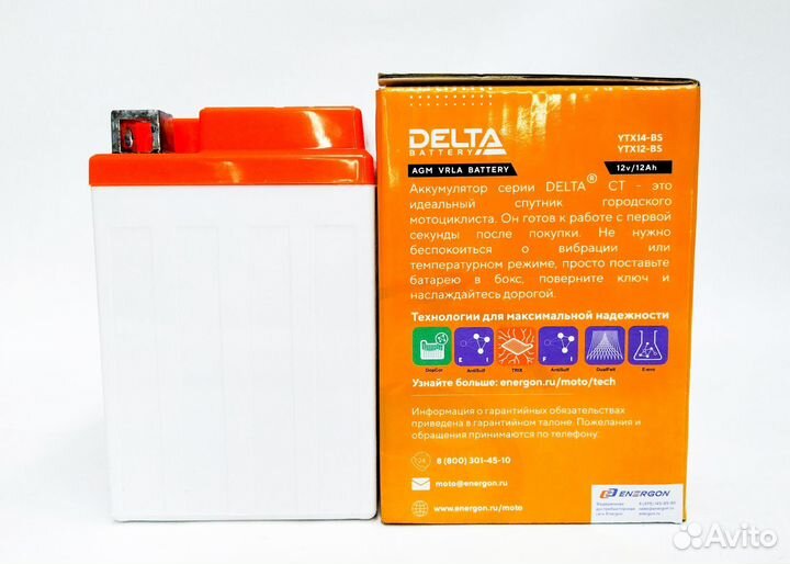 Аккумулятор 12В 12Ач delta CT1212