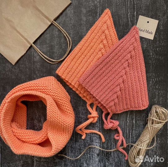 Детская шапочка Эльф + снуд