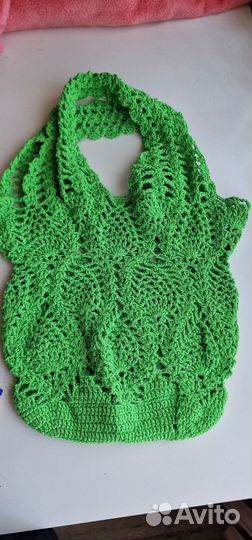 Сумка шопер авоська вязаная