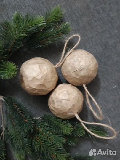 Елочные игрушки-папье маше для творчества