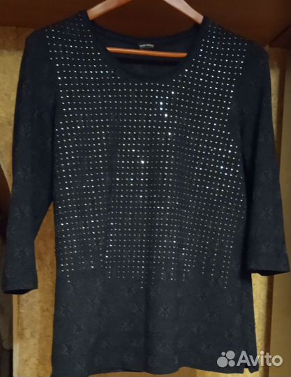 Джемпер трикотаж, стразы. Германия, размер 48-50