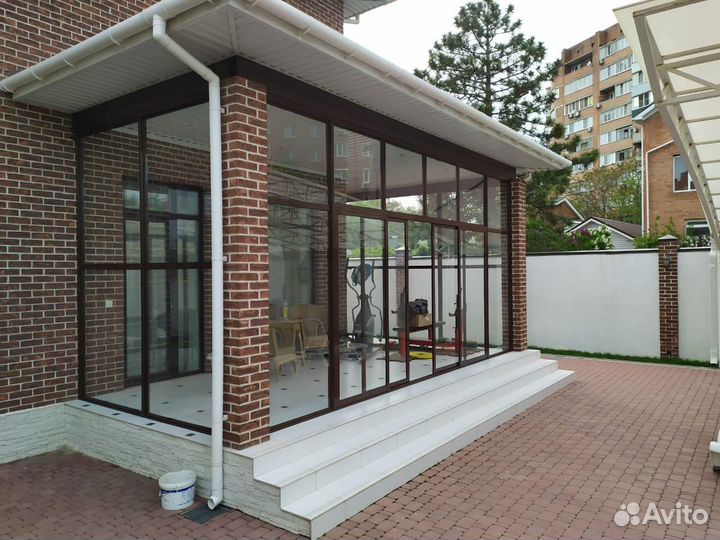 Раздвижные окна на терассу, веранду и беседку