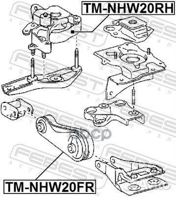 Подушка двигателя перед прав лев Febest